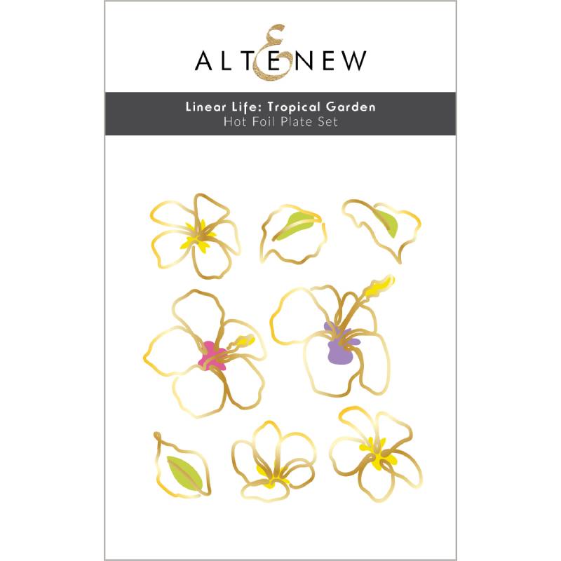 Altenew Hot Foil Plate Linear Life Tropical Garden