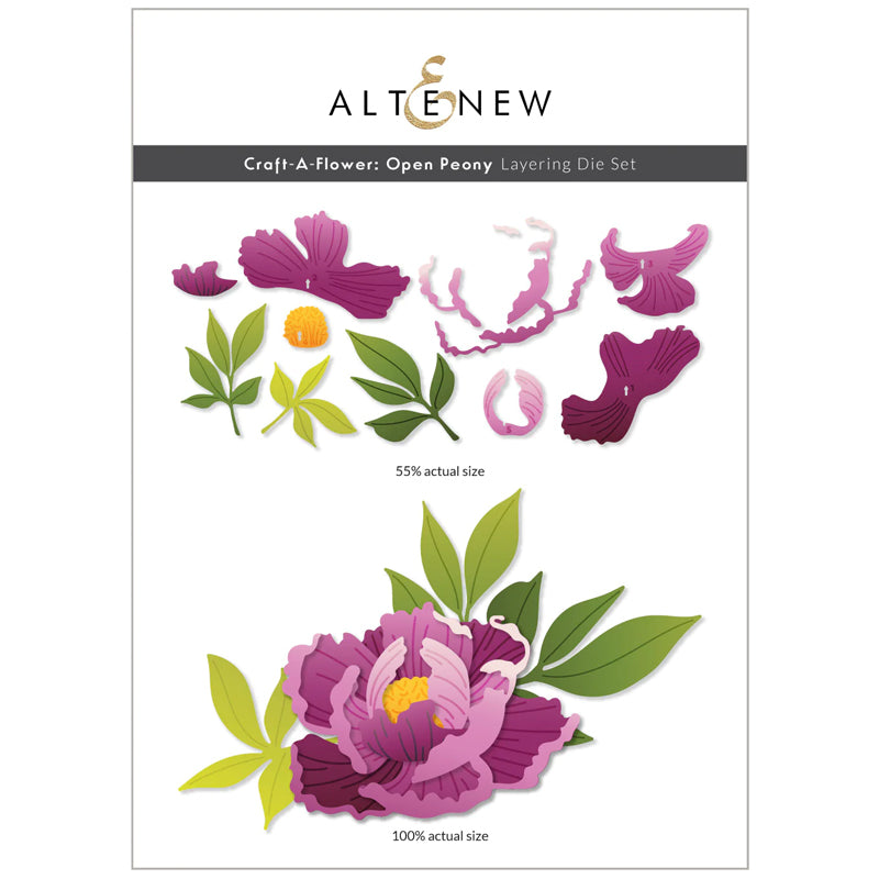 Altenew Dies Craft-A-Flower: Open Peony