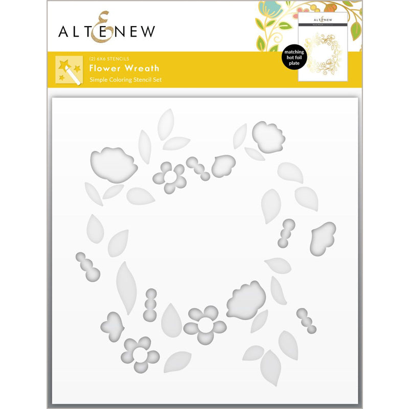 Altenew Stencil Flower Wreath