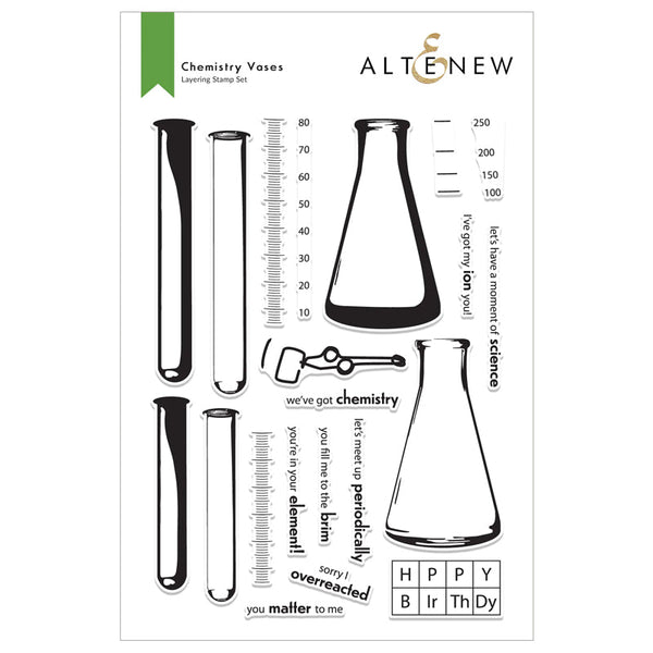 Altenew Clear Stamps Chemistry Vases