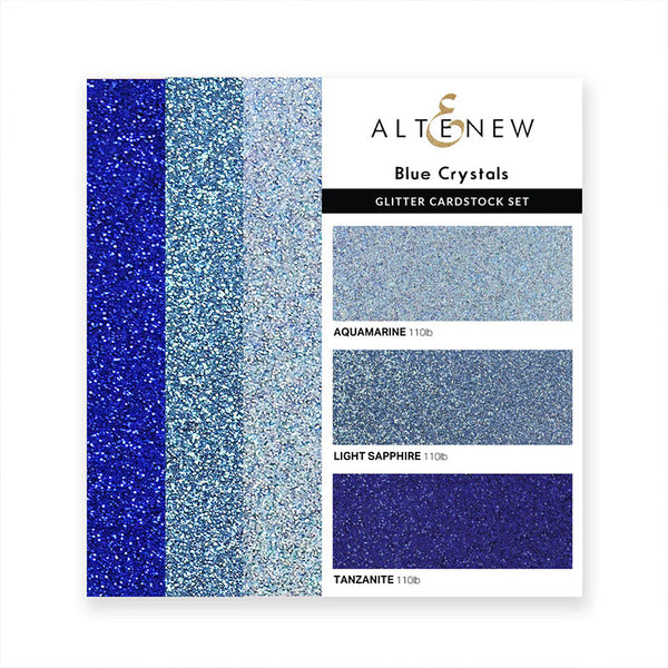 Altenew Cardstock Glitter Gradient Blue Crystals