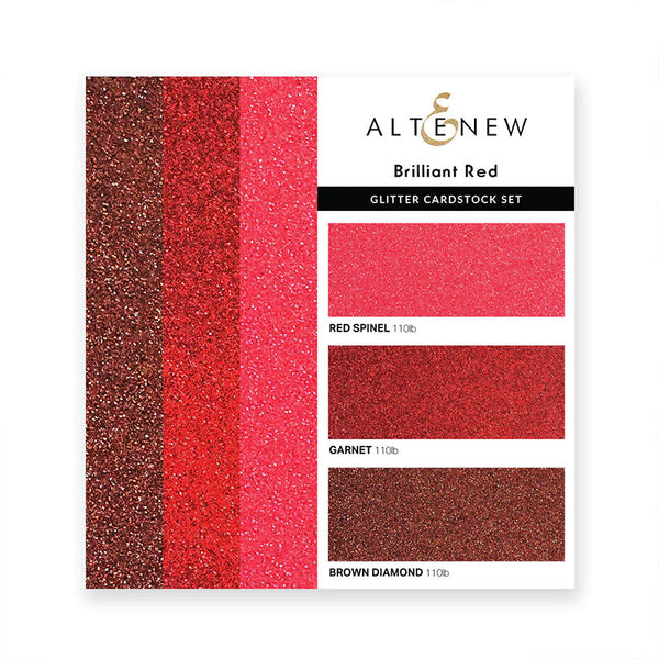 Altenew Cardstock Glitter Gradient Brilliant Red