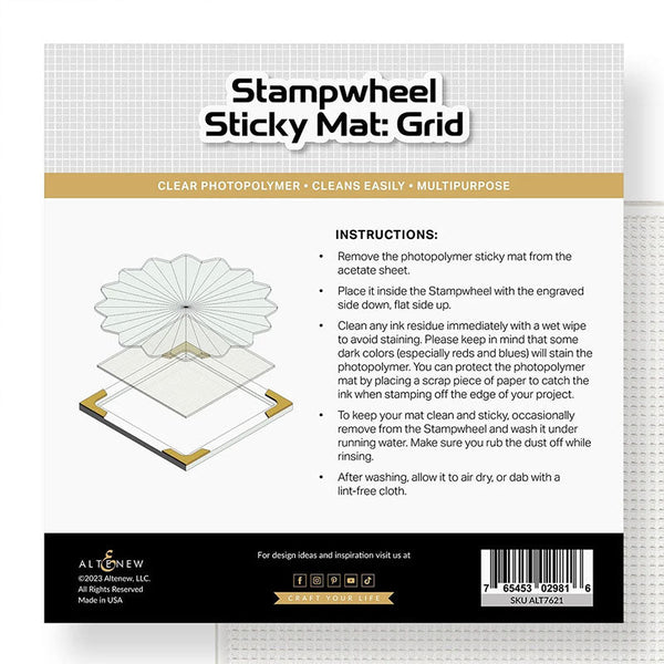 Altenew Stampwheel Low Tack Sticky Mat: Grid