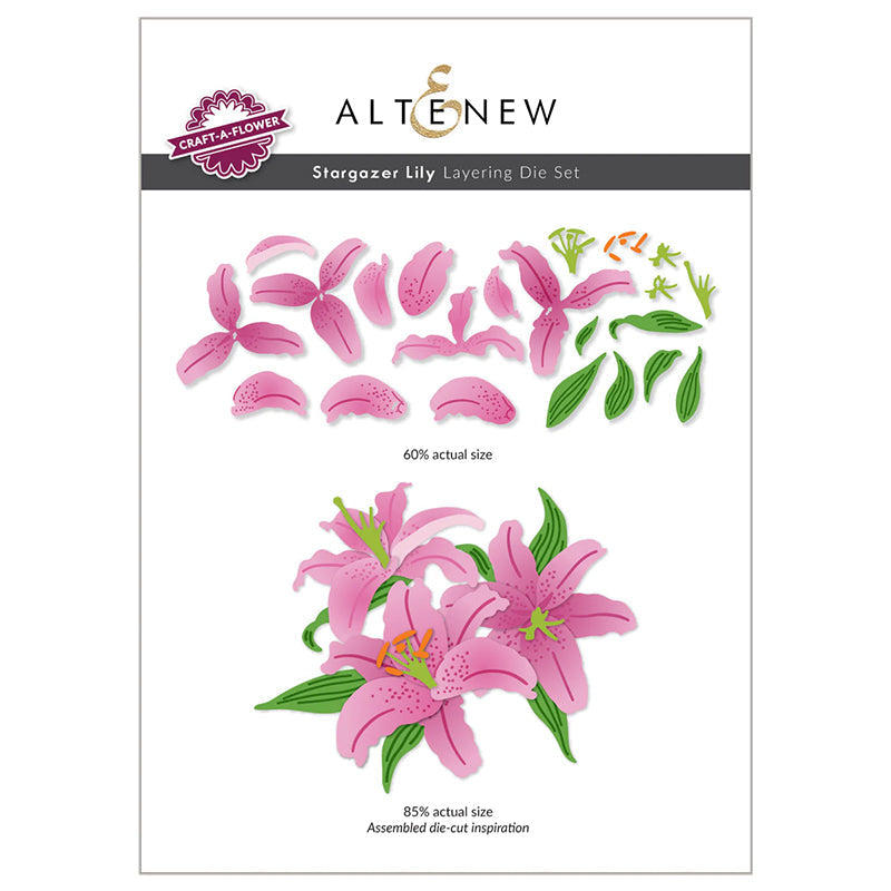 Altenew Dies Craft-A-Flower Stargazer Lily Layering
