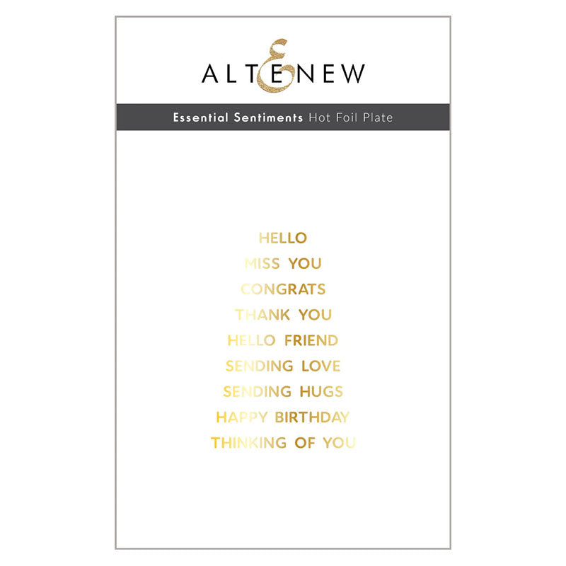 Altenew Hot Foil Plate Essential Sentiments