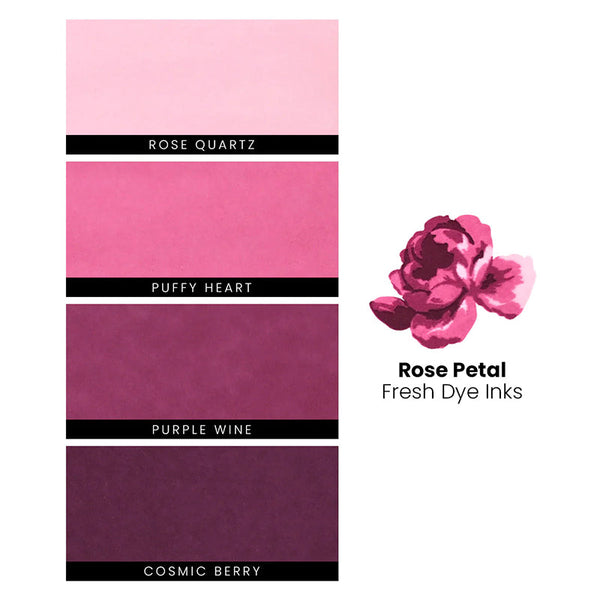 Altenew Fresh Dye Ink 4pc Rose Petal