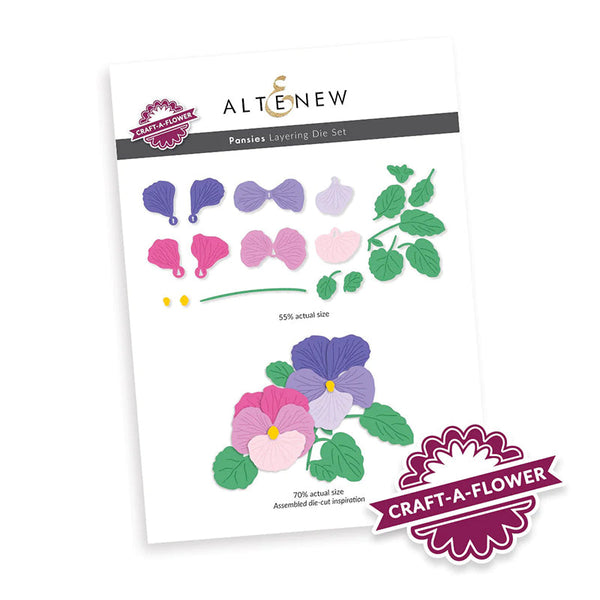 Altenew Dies Craft-A-Flower: Pansies Layering