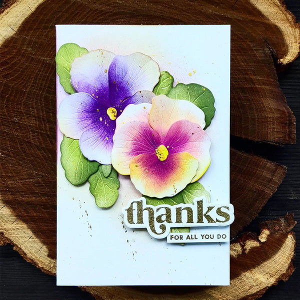 Altenew Dies Pansies Layering