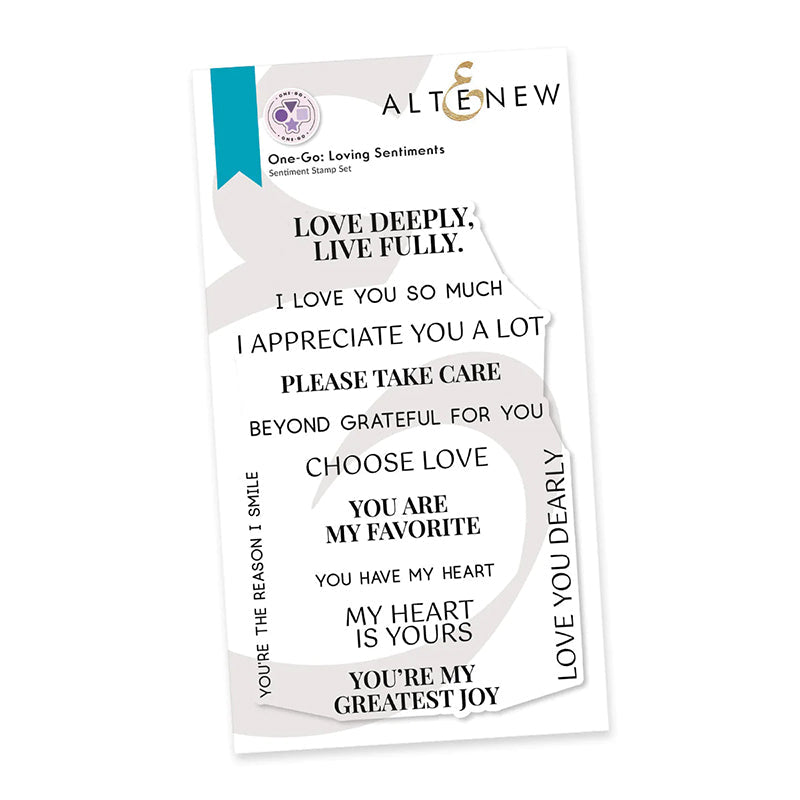 Altenew Clear Stamps One-Go Loving Sentiments