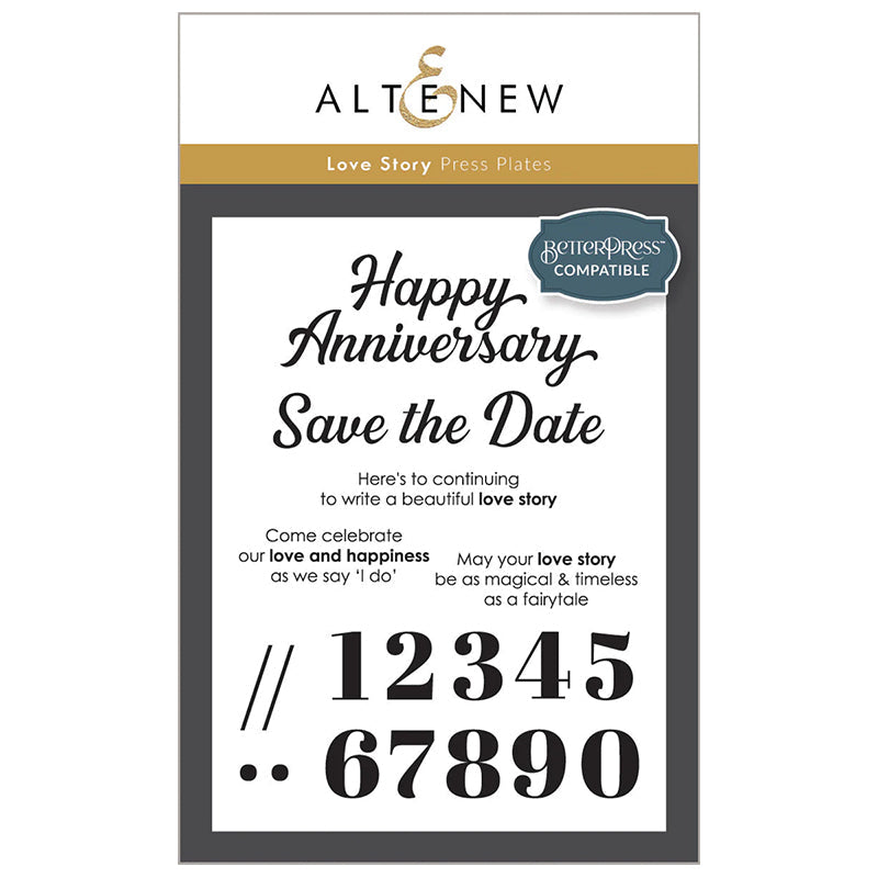 Altenew Press Plates Love Story