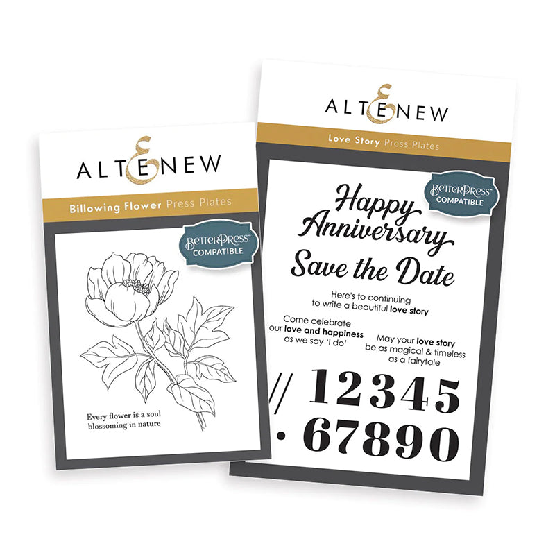 Altenew Press Plates 2pc Romantic Florals