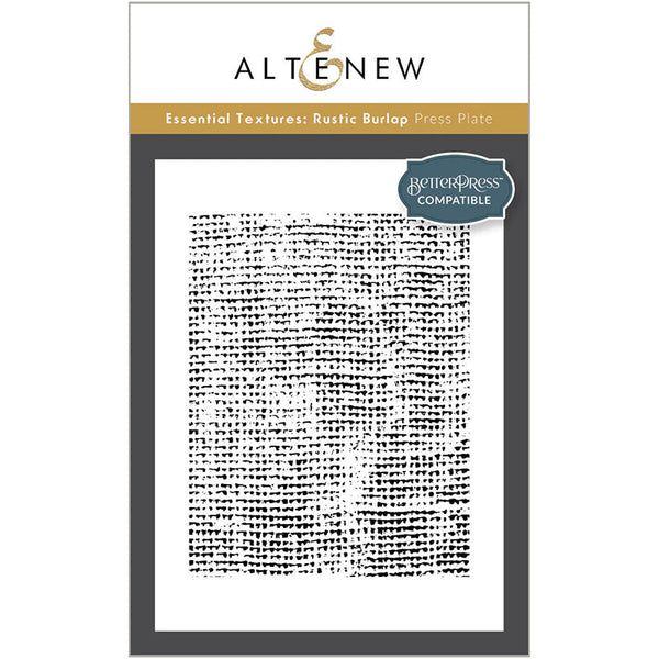 Altenew Press Plate Essential Textures Rustic Burlap