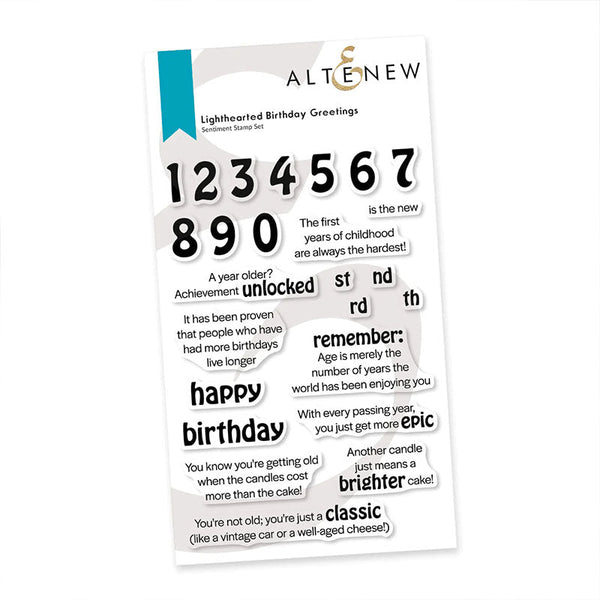 Altenew Clear Stamps Lighthearted Birthday Greetings