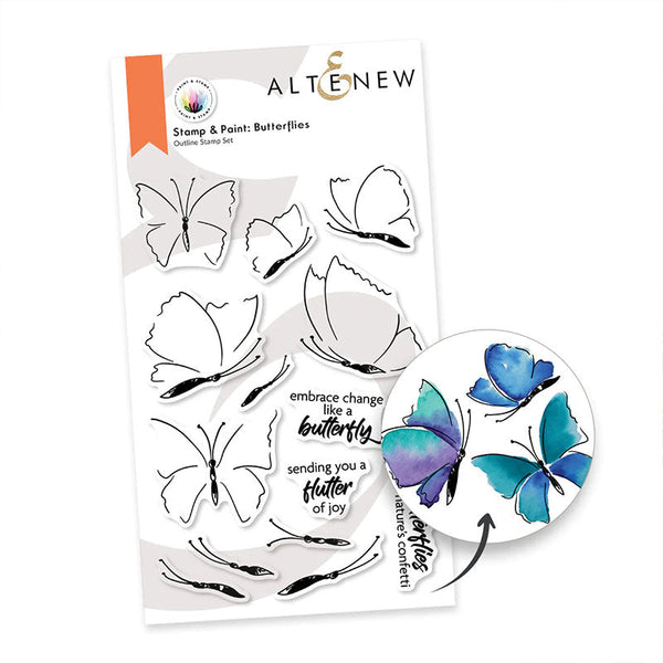 Altenew Clear Stamps Paint & Stamp Butterflies
