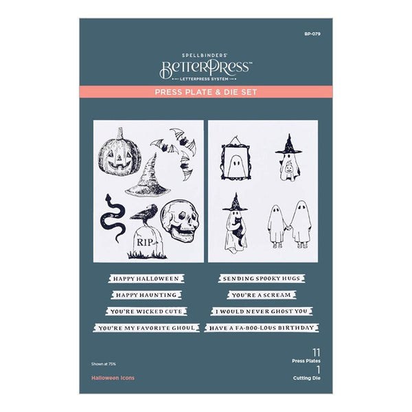Spellbinders Press Plates Halloween Icons