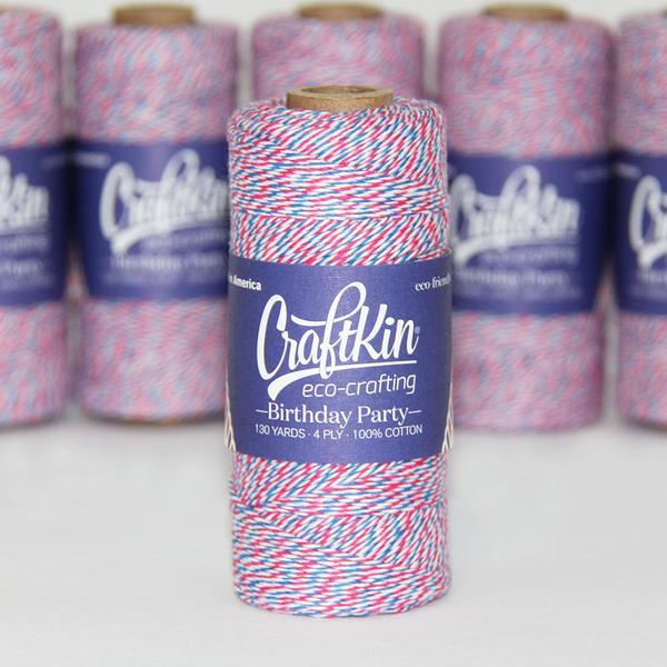 Craftkin Baker's Twine 130 Yards - Birthday Party