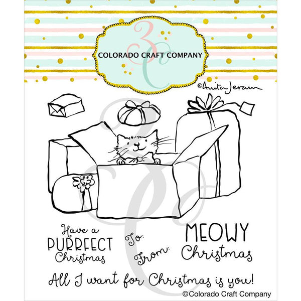 Colorado Craft Clear Stamps Meowy Christmas