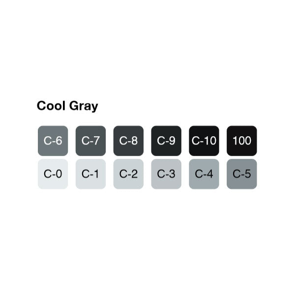 COPIC Original Marker 12pc Cool Gray (NEW 2022)