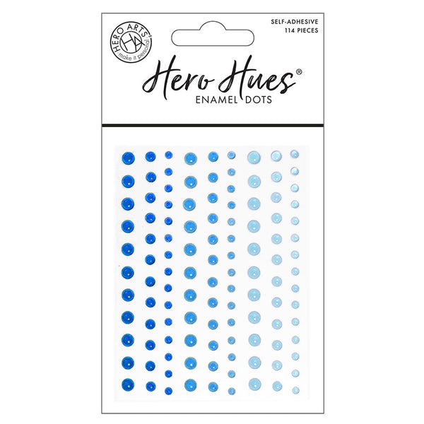 Hero Arts Enamel Dots Translucent Blues