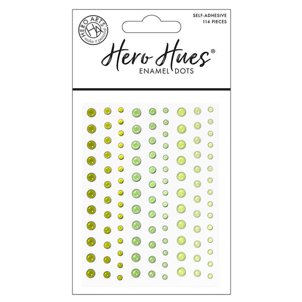 Hero Arts Enamel Dots Translucent Greens