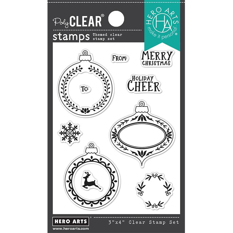 Hero Arts Clear Stamps Holiday Cheer Ornaments