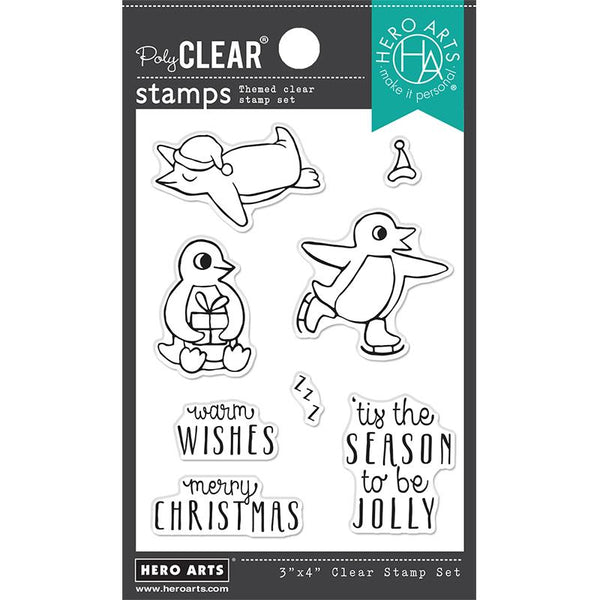 Hero Arts Clear Stamps Warm Wishes Penguins