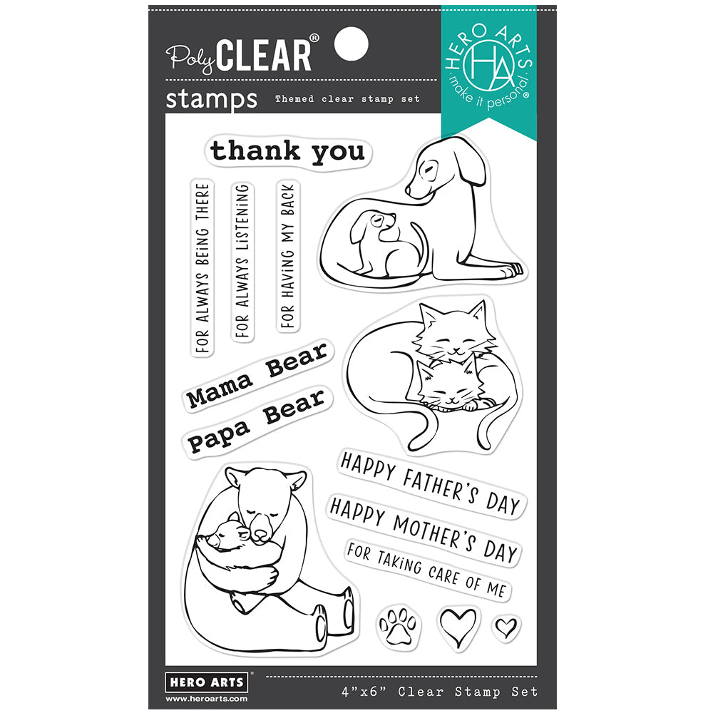 Hero Arts Clear Stamps Mother and Father Animals