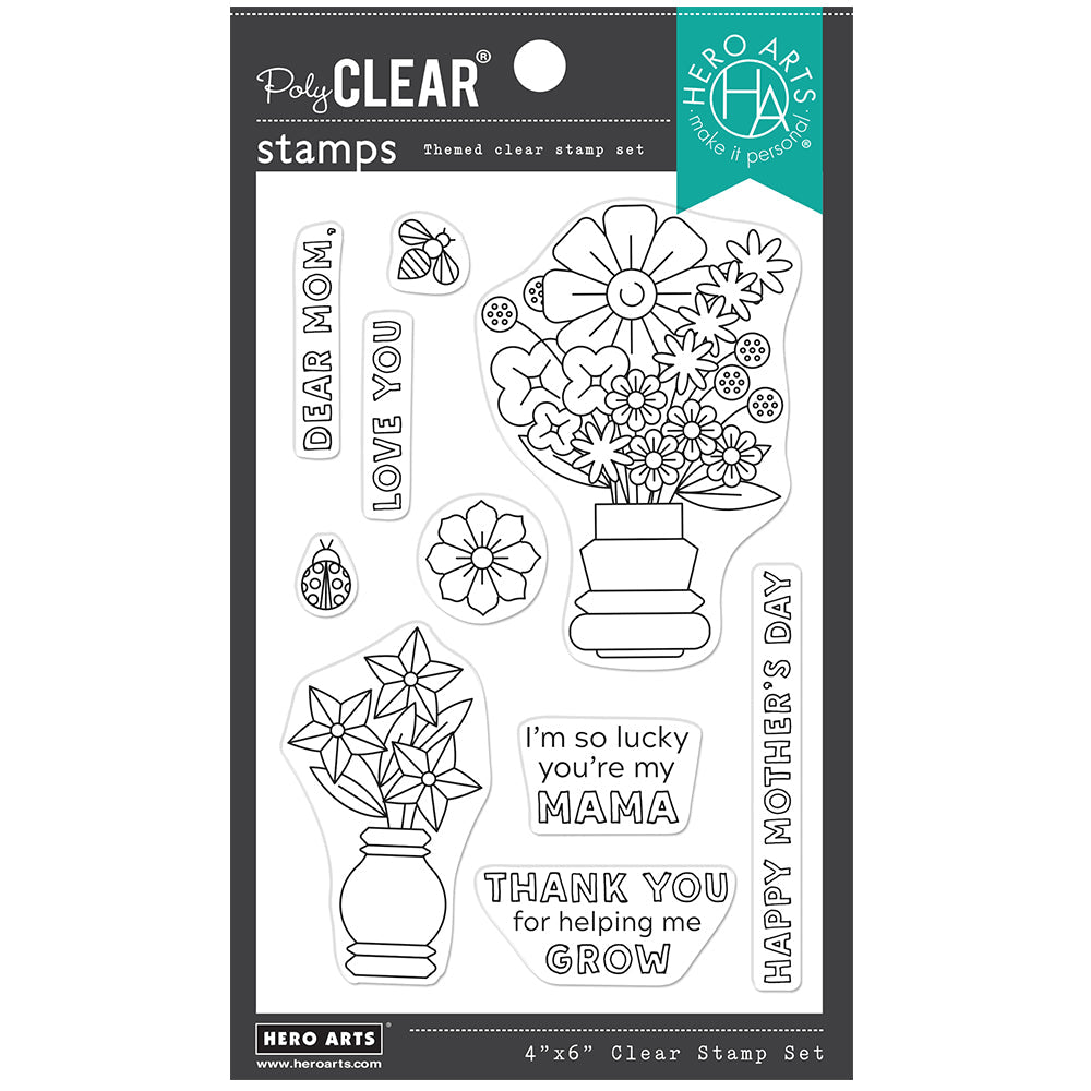 Hero Arts Clear Stamps Mother's Day Vase