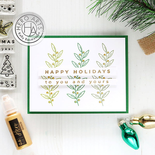 Hero Arts Clear Stamps Holiday Borders and Icons
