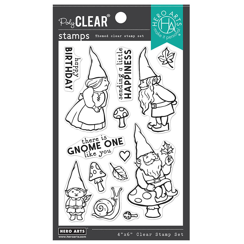 Hero Arts Clear Stamps Happy Gnomes