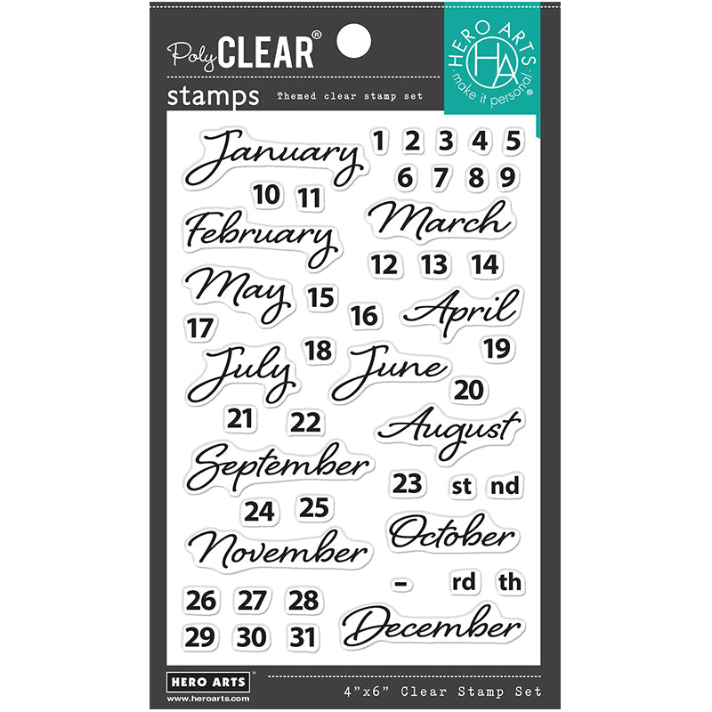 Hero Arts Clear Stamps Months