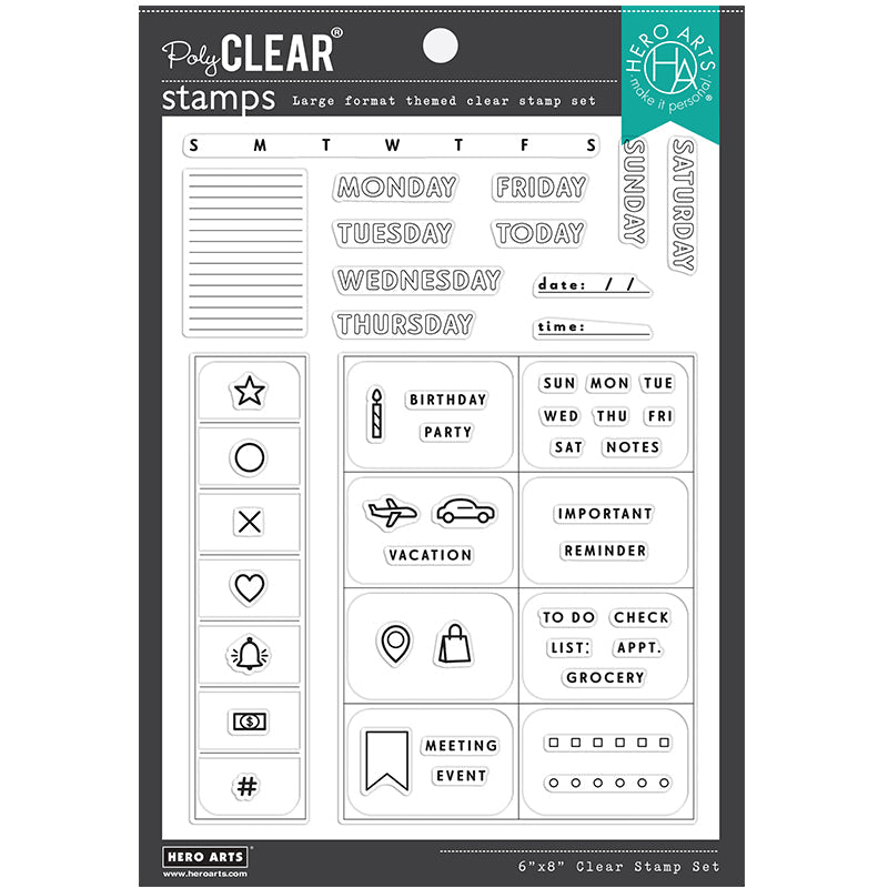 Hero Arts Clear Stamps Weekly Planner