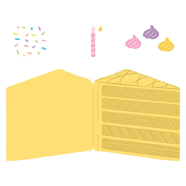 Honey Bee Dies Birthday Cake A2 Card Base