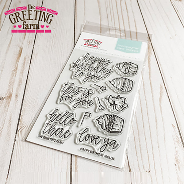 The Greeting Farm Clear Stamps Happy Birthday Mouse