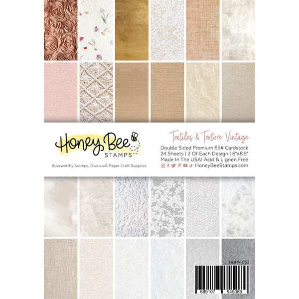 Honey Bee Paper 6x8.5 Textiles & Texture: Vintage