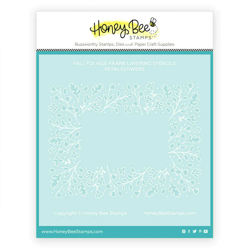 Honey Bee Stencil Fall Foliage Frame