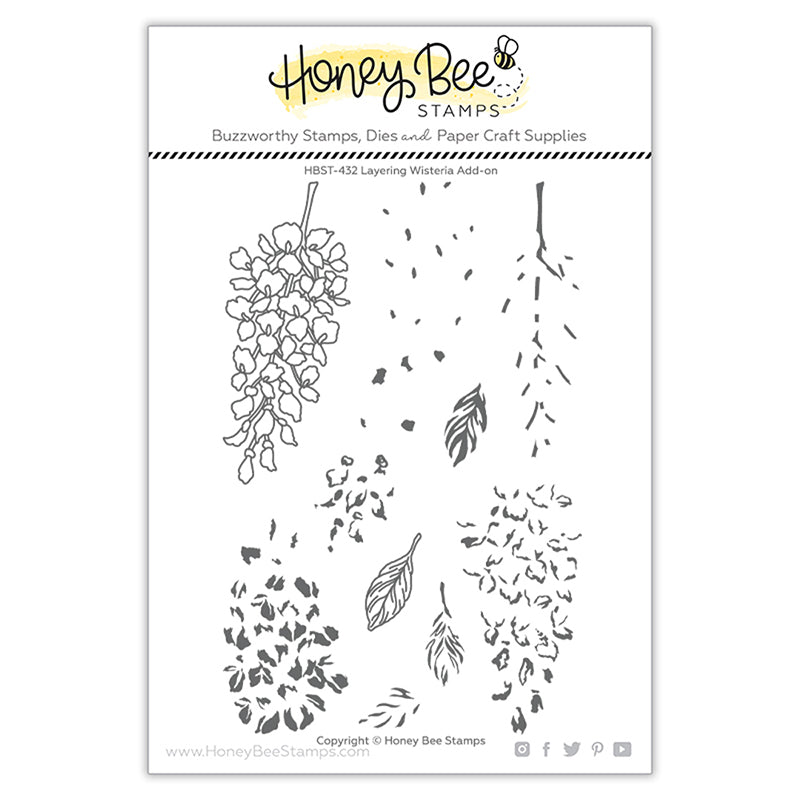 Honey Bee Clear Stamps Layering Wisteria Add-On