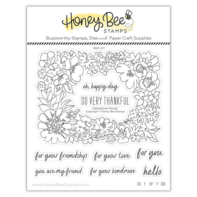 Honey Bee Clear Stamps Friendship Frame