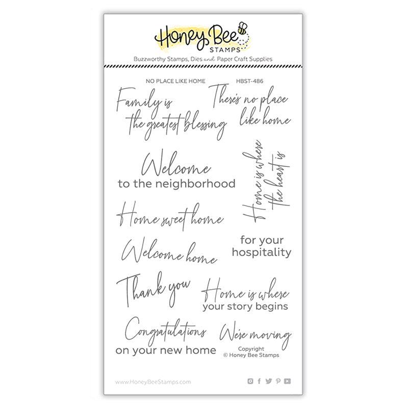 Honey Bee Clear Stamps No Place Like Home