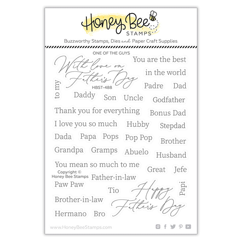 Honey Bee Clear Stamps One Of The Guys