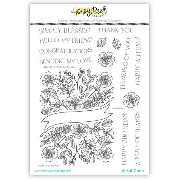 Honey Bee Clear Stamps Bountiful Banner