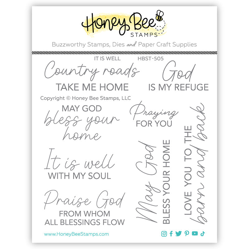 Honey Bee Clear Stamps It Is Well