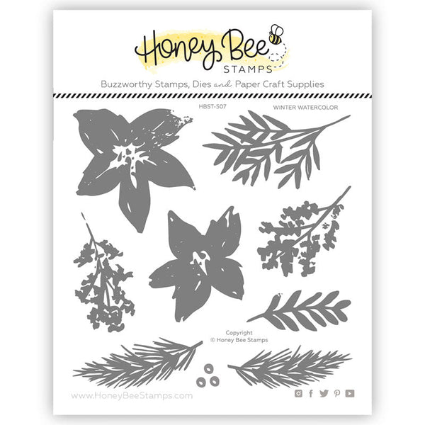 Honey Bee Clear Stamps Winter Watercolor