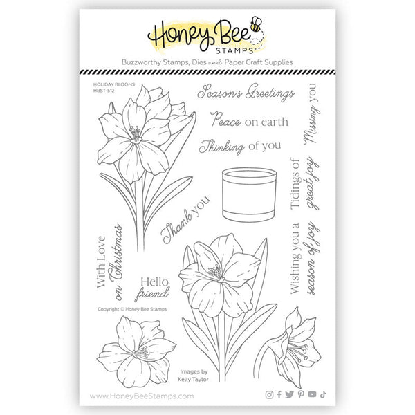 Honey Bee Clear Stamps Holiday Blooms