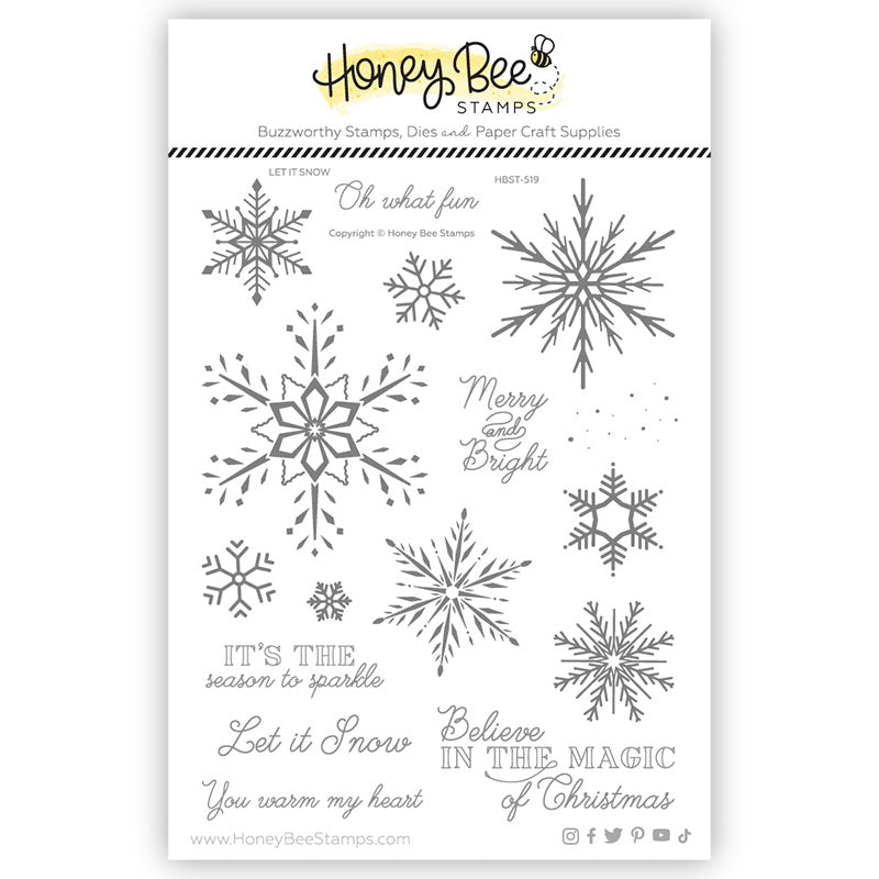 Honey Bee Clear Stamps Let It Snow