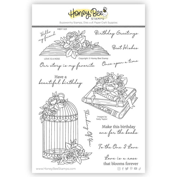Honey Bee Clear Stamps Love Is A Rose