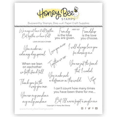 Honey Bee Clear Stamps Lean on Each Other