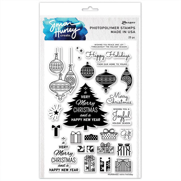 Simon Hurley Clear Stamps Retro Holiday