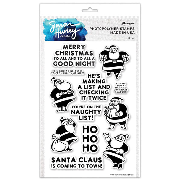 Simon Hurley Clear Stamps Silly Santas