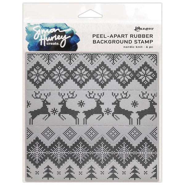 Simon Hurley Cling Stamps Nordic Knit